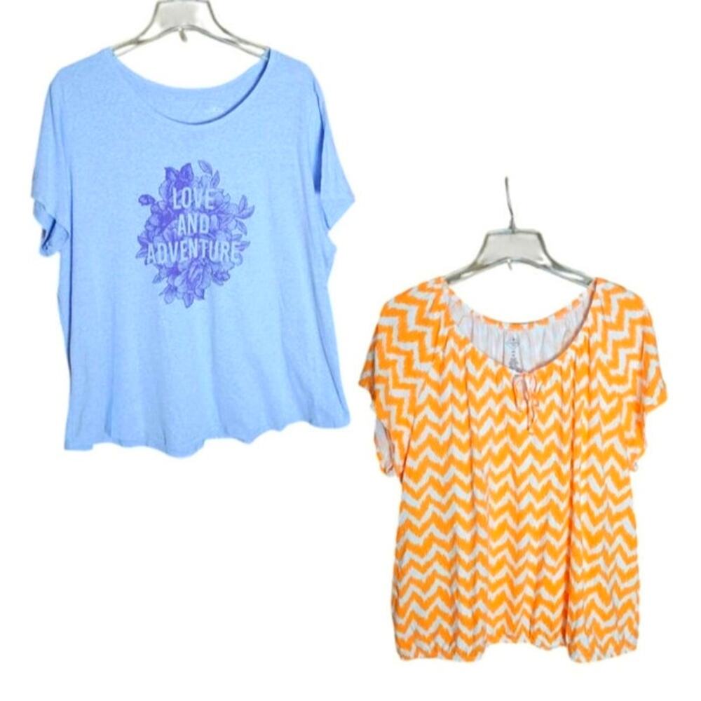 St. John's Bay Lot: Set of 2- Women 2x Lightweight Knit Casual Everyday Tops
